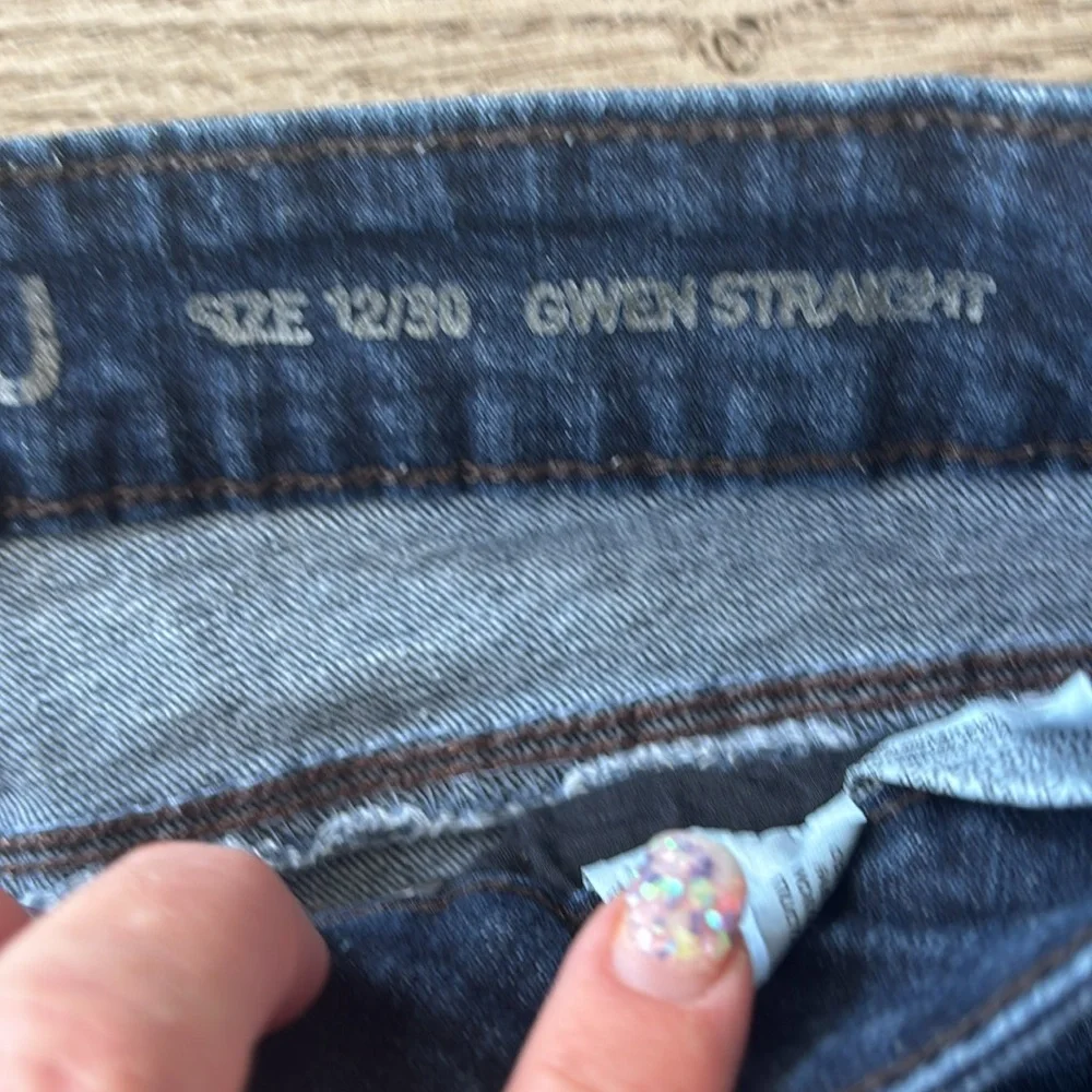 Code Bleu Dark Blue Straight Leg Jeans size 12 in great condition - Picture 3 of 4